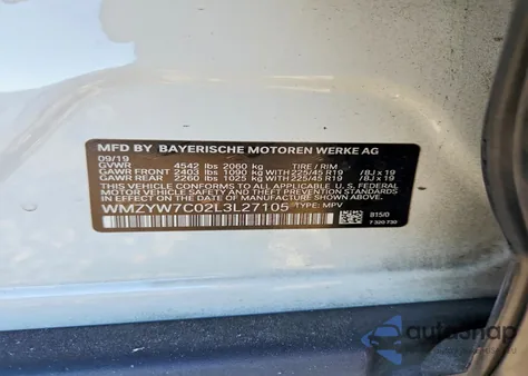 2020 Mini Cooper S Countryman z USA, uszkodzony, nr VIN WMZYW7C02L3L27105